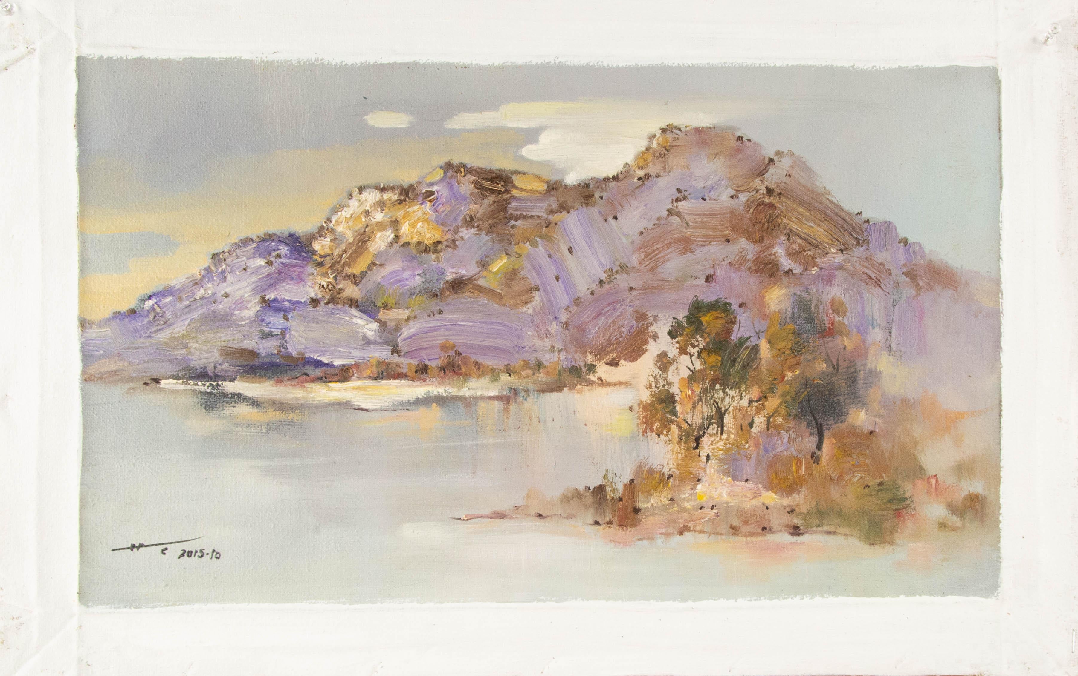 Chao Han-Landschaft, Original Ölgemälde auf Leinwand, „Years In The Mountains II“, Chao Han im Angebot 8