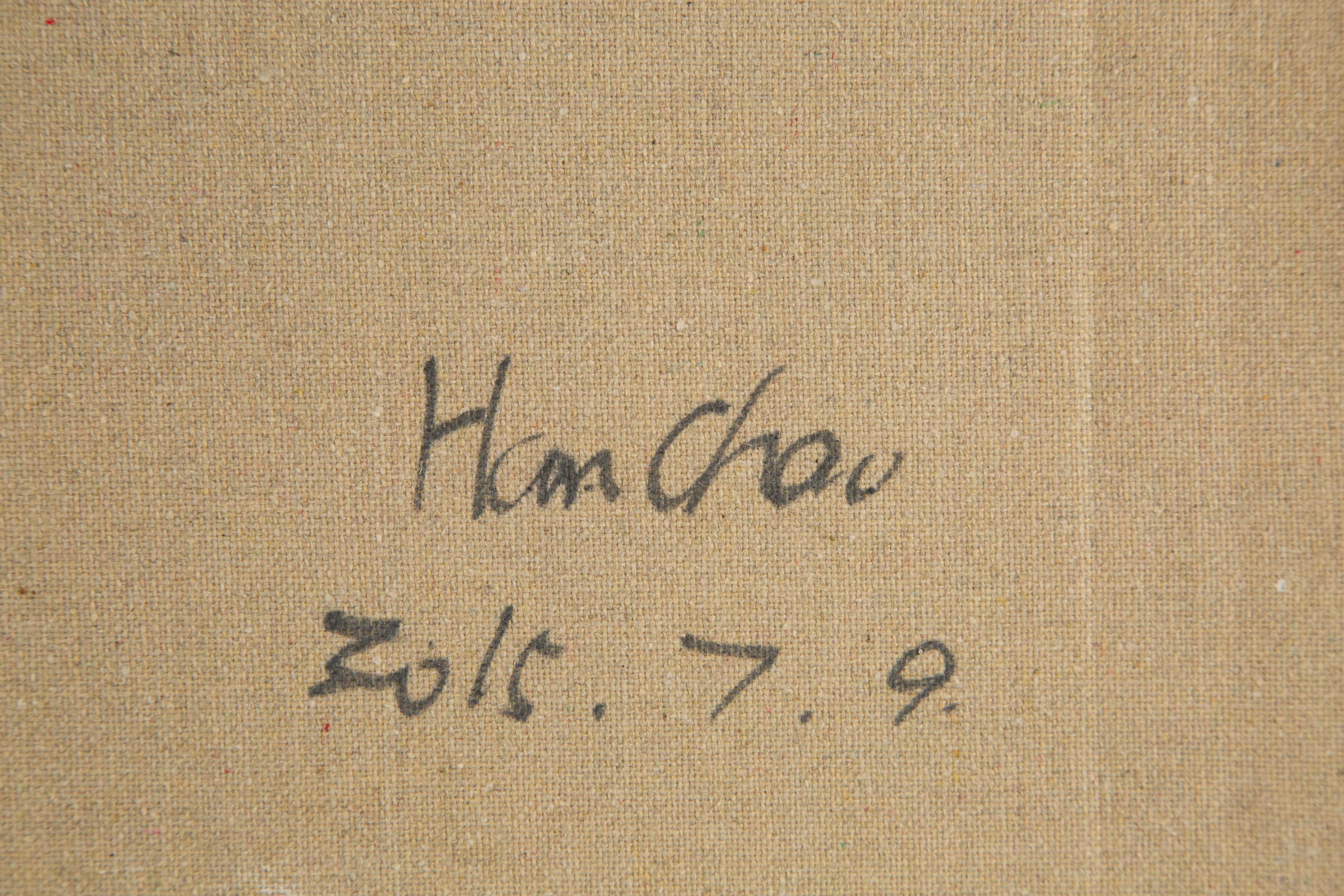 Chao Han Landschaft, Original-Ölgemälde „Reservoir“, Chao Han im Angebot 9