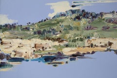 Chao Han Landscape Original Oil Painting "Reservoir"