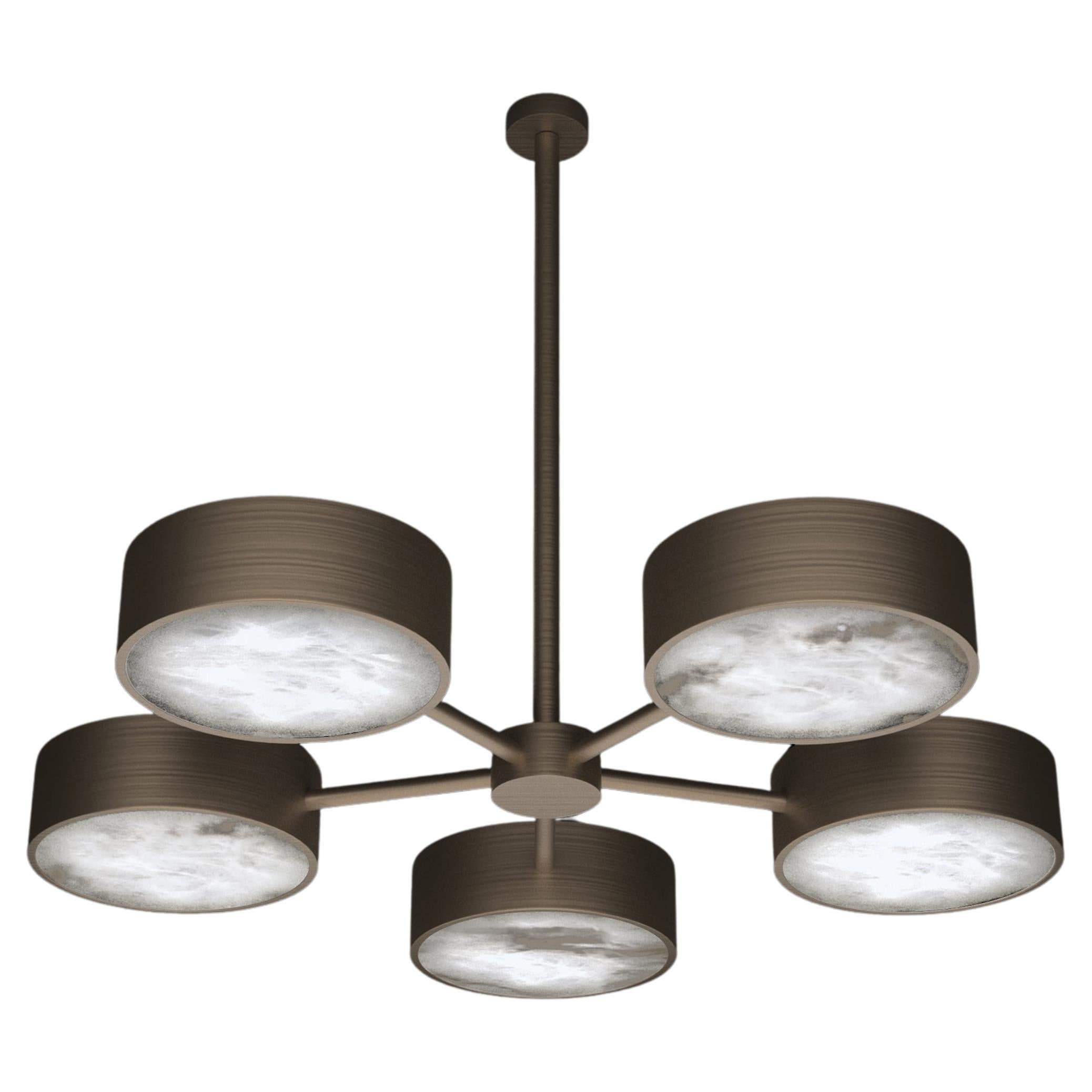 Chaos Brushed Burnished Metal Chandelier by Alabastro Italiano