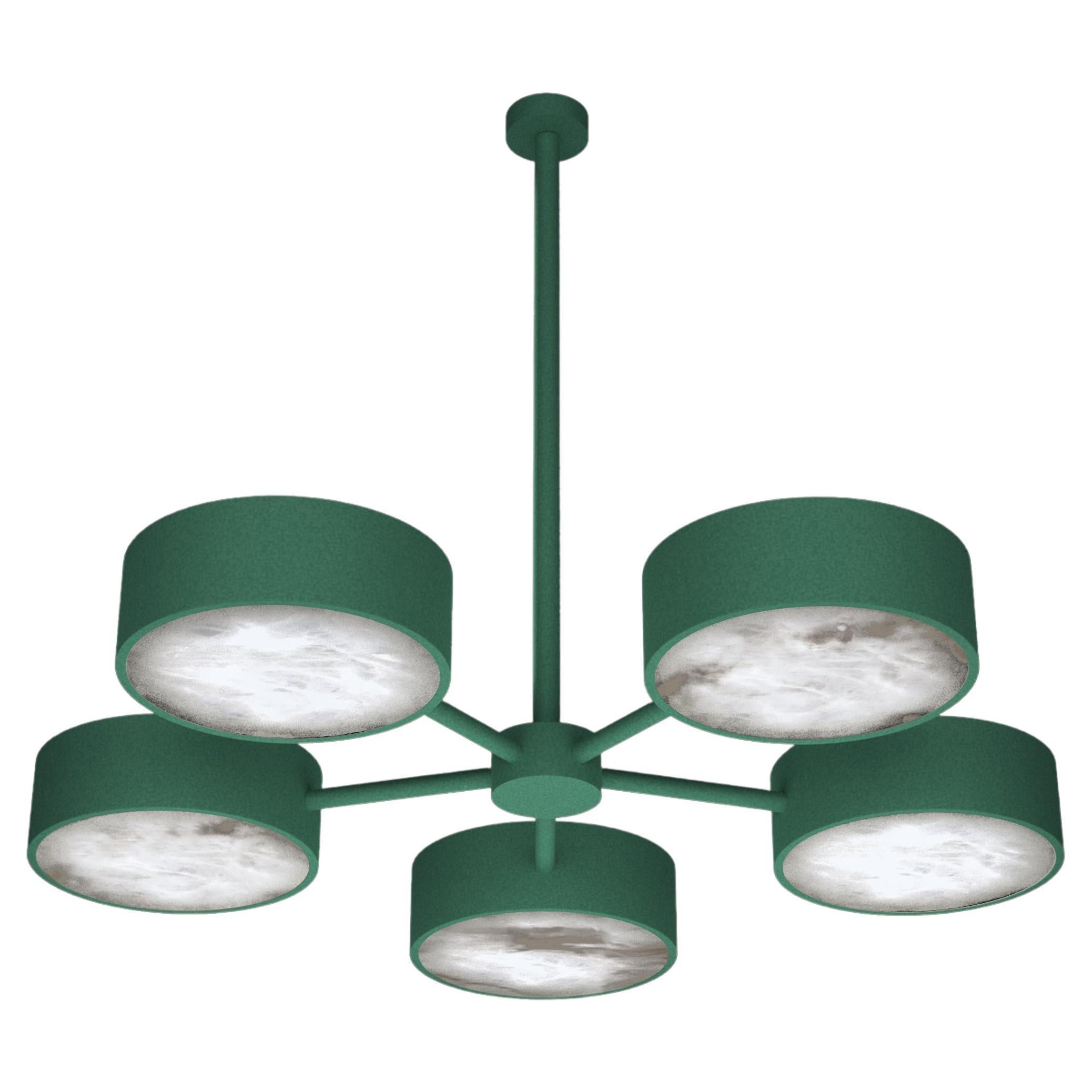 Chaos Freedom Green Metal Chandelier by Alabastro Italiano For Sale
