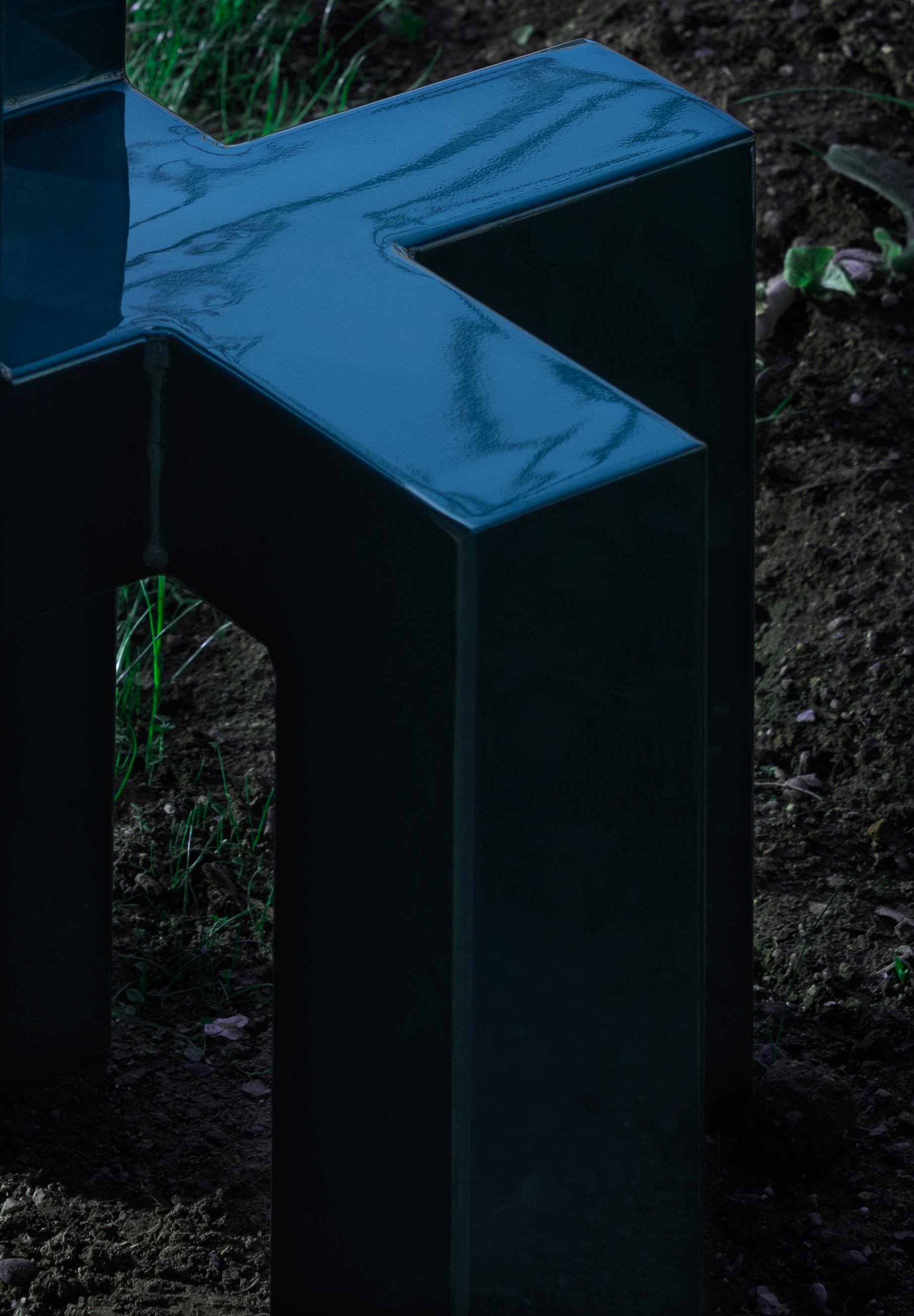 Spanish Chapa y Pintura Colored Steel Seat by Mut Design For Sale