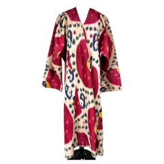 Chapan coat in silk ikat named Abra - Uzbekistan Bukhara Circa 1900