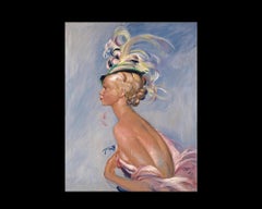 Chapeau à Plumes, after Impressionist Artist Jean-Gabriel Domergue