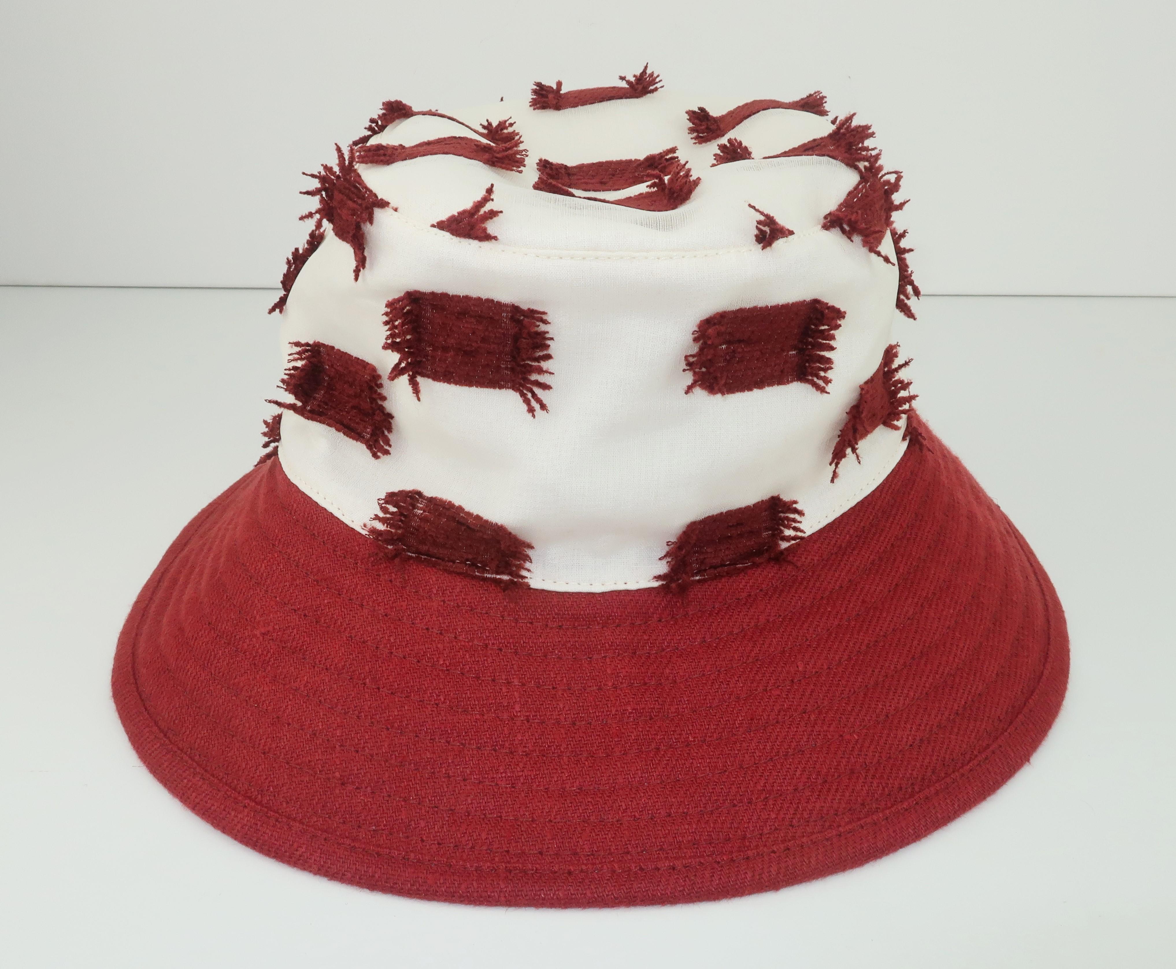 Chapeaux Motsch Pour Hermès Linen & Chenille Bucket Hat 2