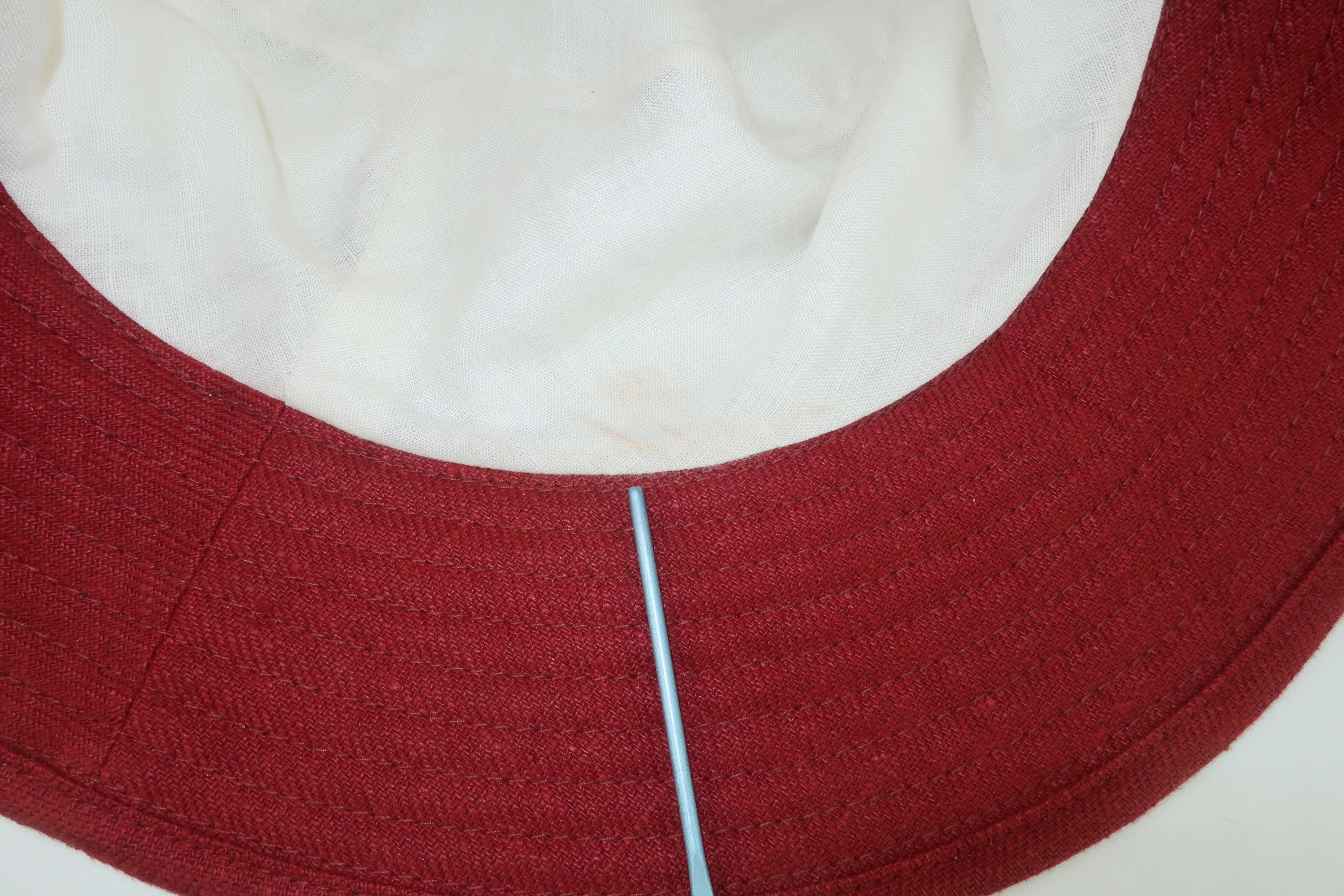 Chapeaux Motsch Pour Hermès Linen & Chenille Bucket Hat 4