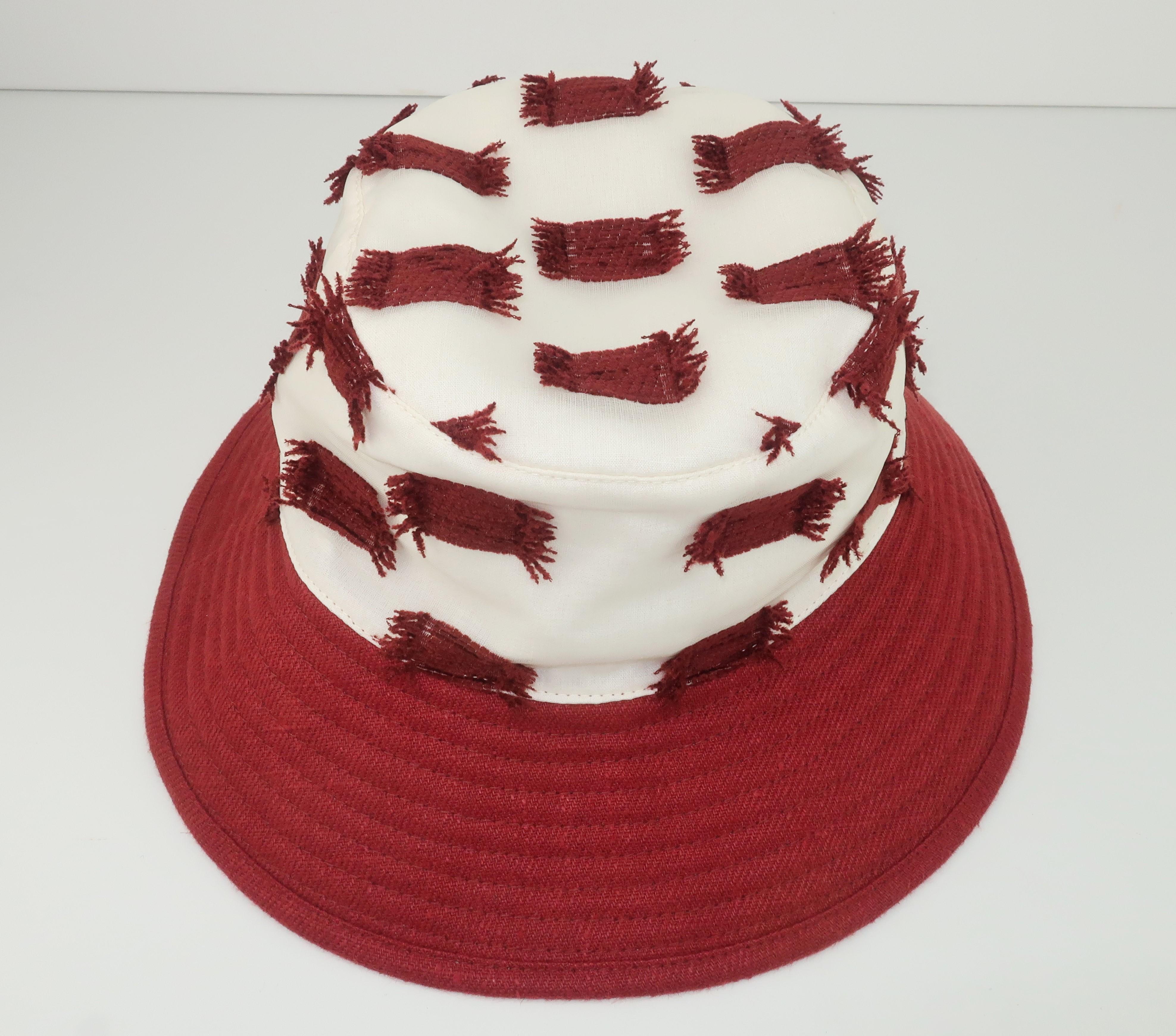 Chapeaux Motsch Pour Hermès Linen & Chenille Bucket Hat 1