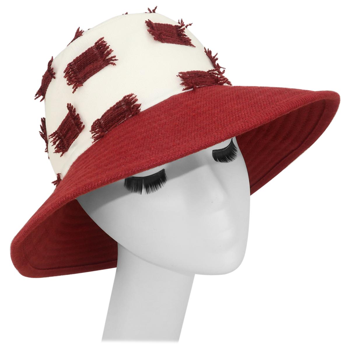 Chapeaux Motsch Pour Hermès Linen and Chenille Bucket Hat at 1stDibs |  motsch chapeau