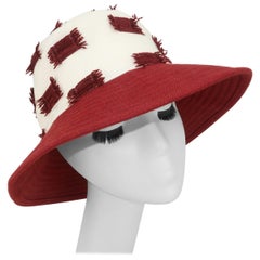 Chapeaux Motsch Pour Hermès Linen and Chenille Bucket Hat at 1stDibs | motsch  chapeau