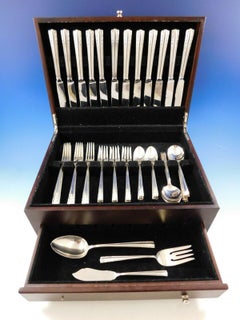 Chapel Bells by Alvin Sterling Silver Flatware Set for 12 Service 63 Pcs Dinner