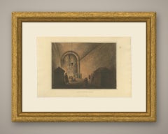 Chapel of Mount Calvary, Jerusalem, Antique Aquatint by Mayer, 1810
