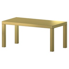 Contemporary Table/Desk Brushed Gold Hitan Aluminium by Chapel Petrassi