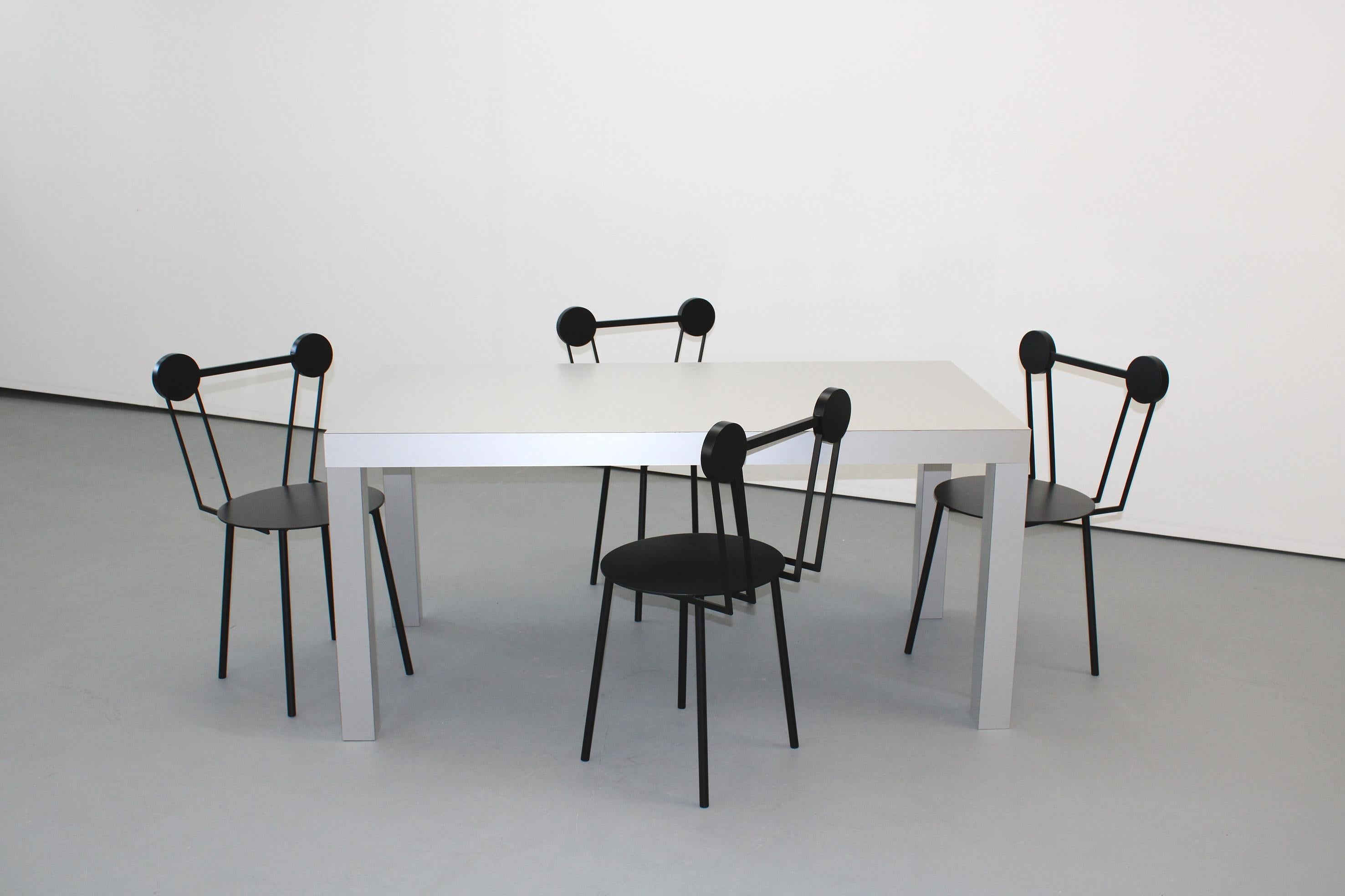 Italian Contemporary Table/Desk Hitan Aluminium by Chapel Petrassi For Sale