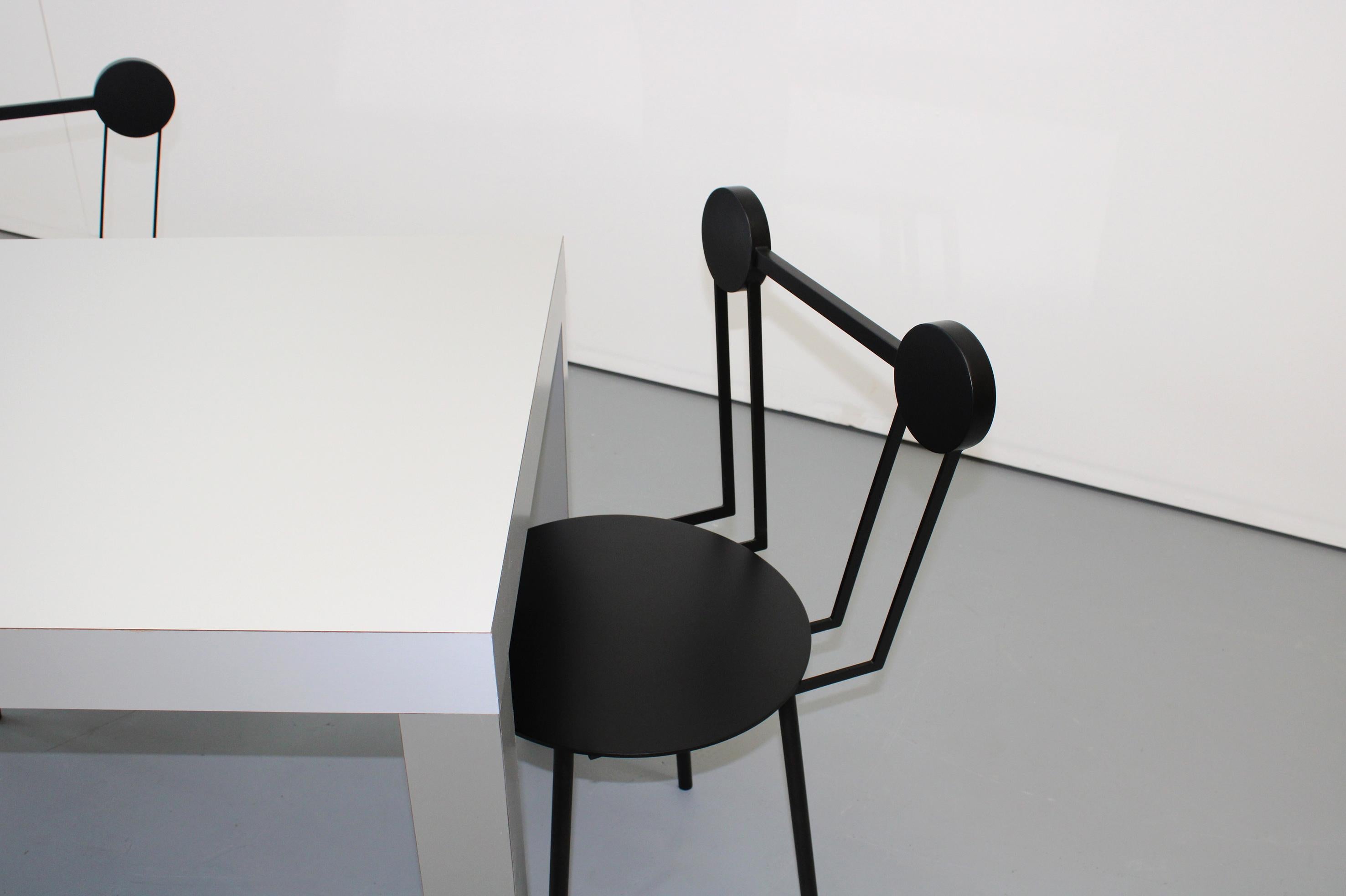 Laminated Contemporary Table/Desk Hitan Aluminium by Chapel Petrassi For Sale