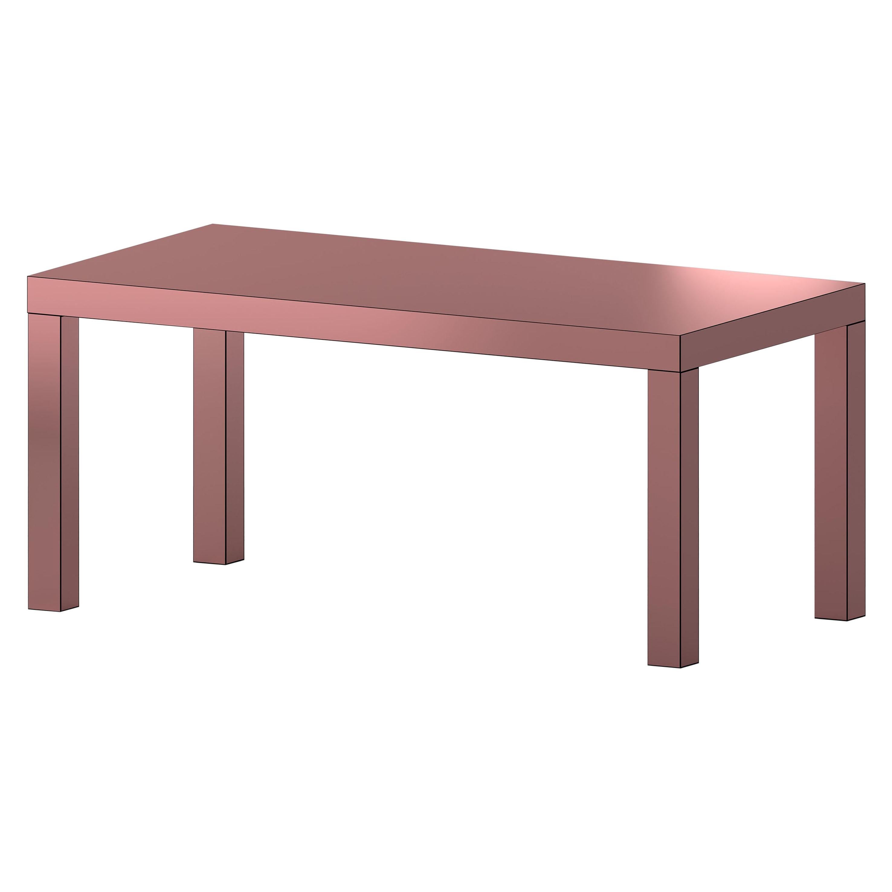 Contemporary Table/Desk Rose Gold Hitan Aluminium by Chapel Petrassi For Sale