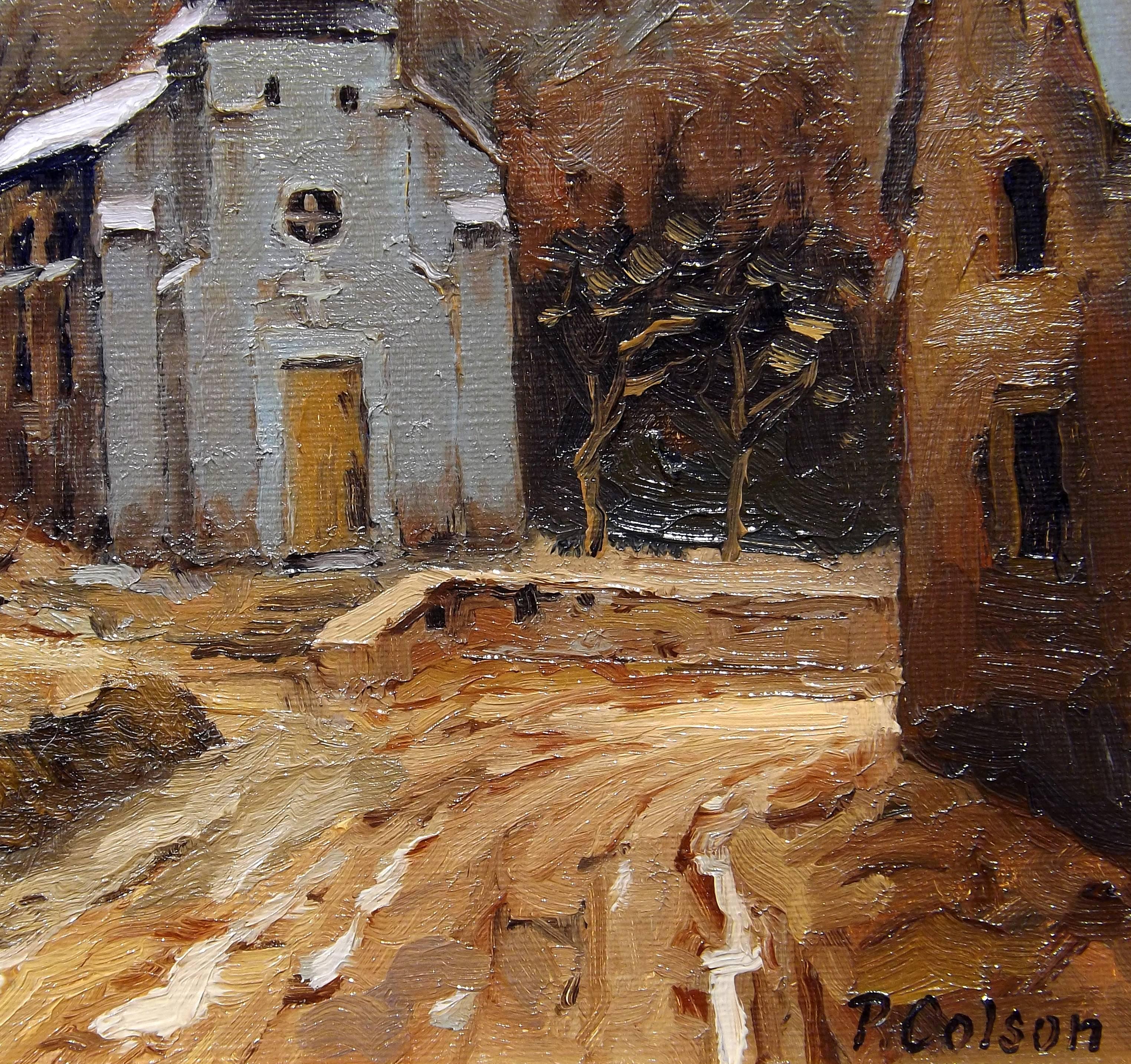 'Chapelle de Sy' by Belgian Painter Pierre Colson In Excellent Condition For Sale In Charlevoix, MI