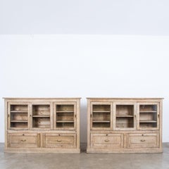 Chapellerie Oak Store Counters, a Pair