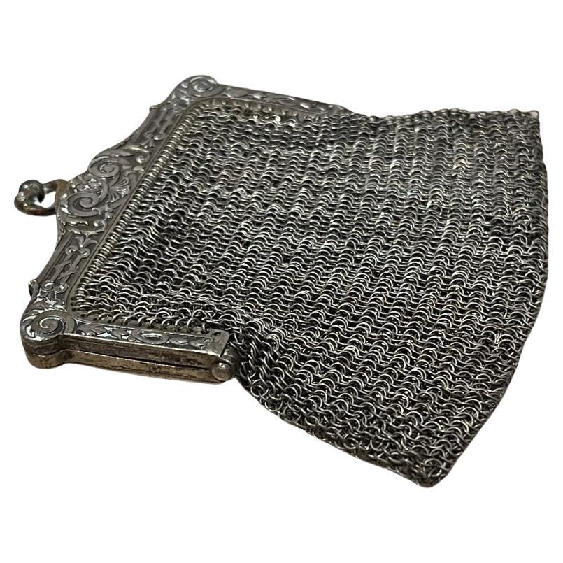 Antique German Silver Purse, Victorian Silver Mesh Bag – Duckwells