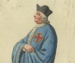 Chaplain of the Constantinian Order: A Rare Hand-Coloured 18th-Century Engraving