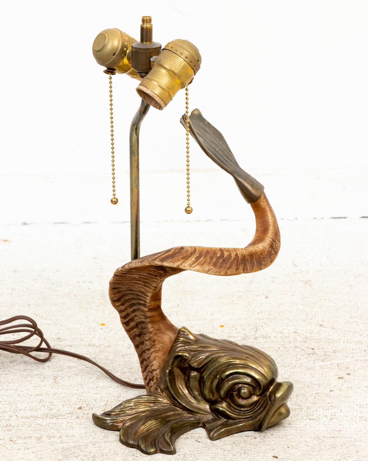 vintage dolphin lamp