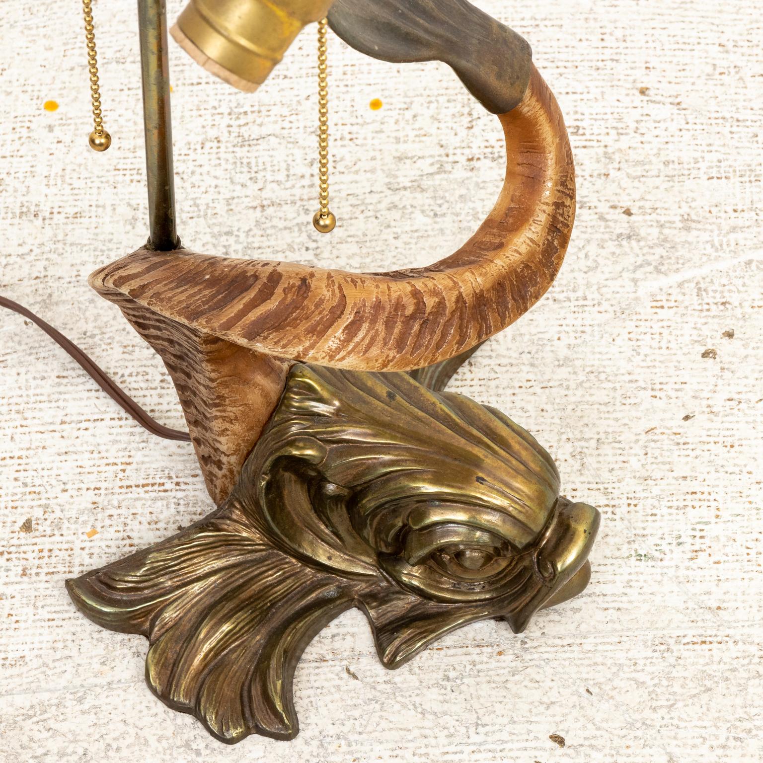 dolphin on shell lamp