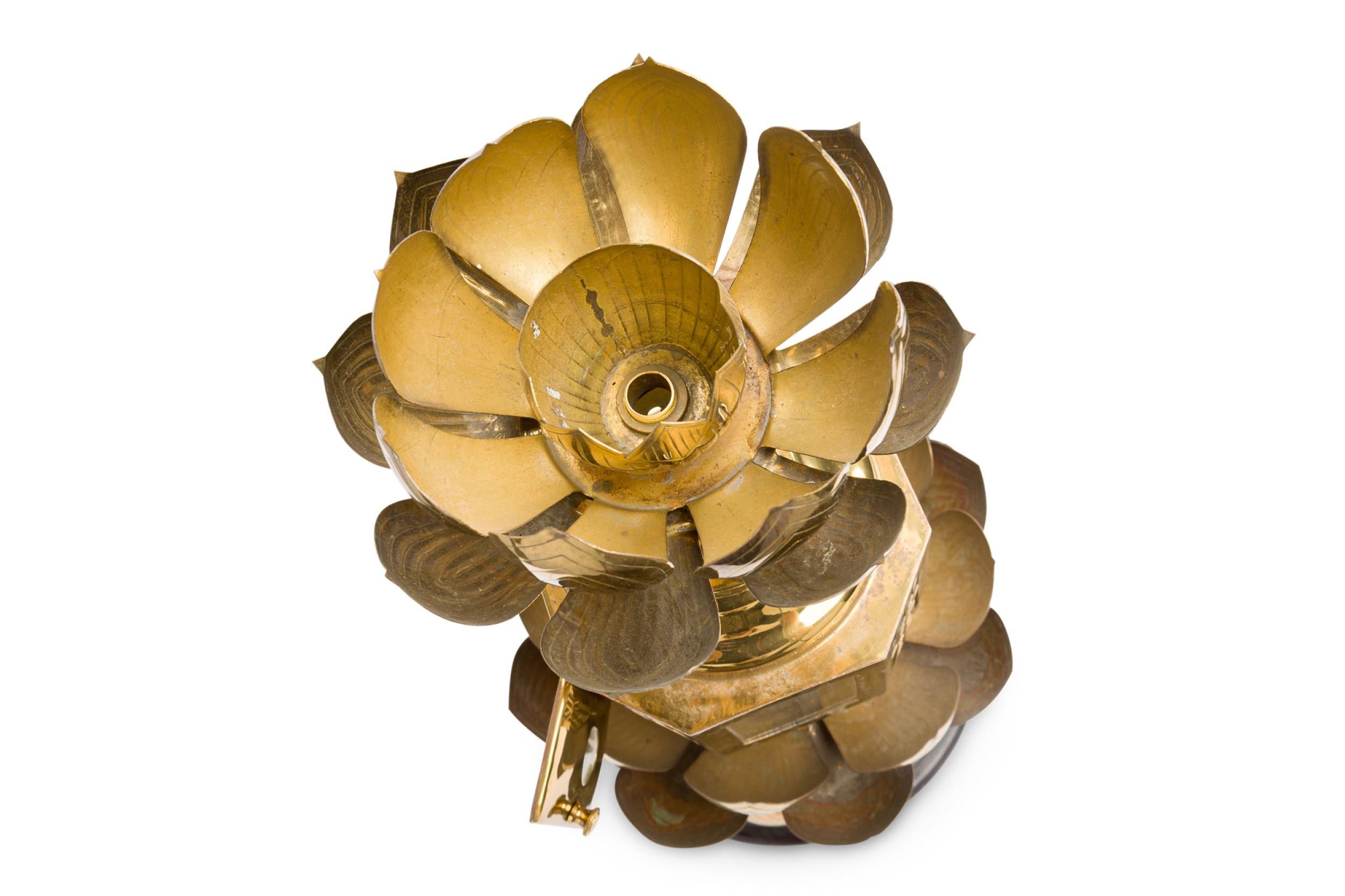 Chapman American Mid-Century Messing Chinesisch Lotus Laterne im Angebot 6