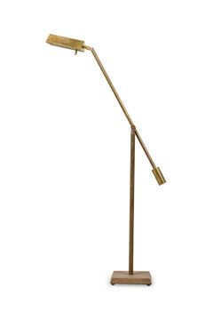 Chapman American Mid-Century Counter Balanced Brass Reading Lamp