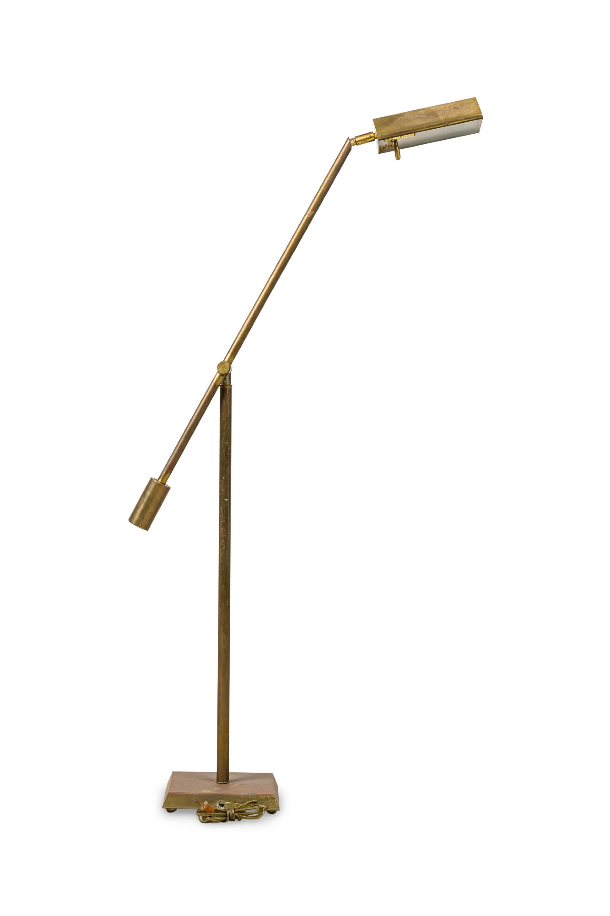 Fait main Lampe de lecture en laiton Chapman American Mid-Century Counter Balanced en vente