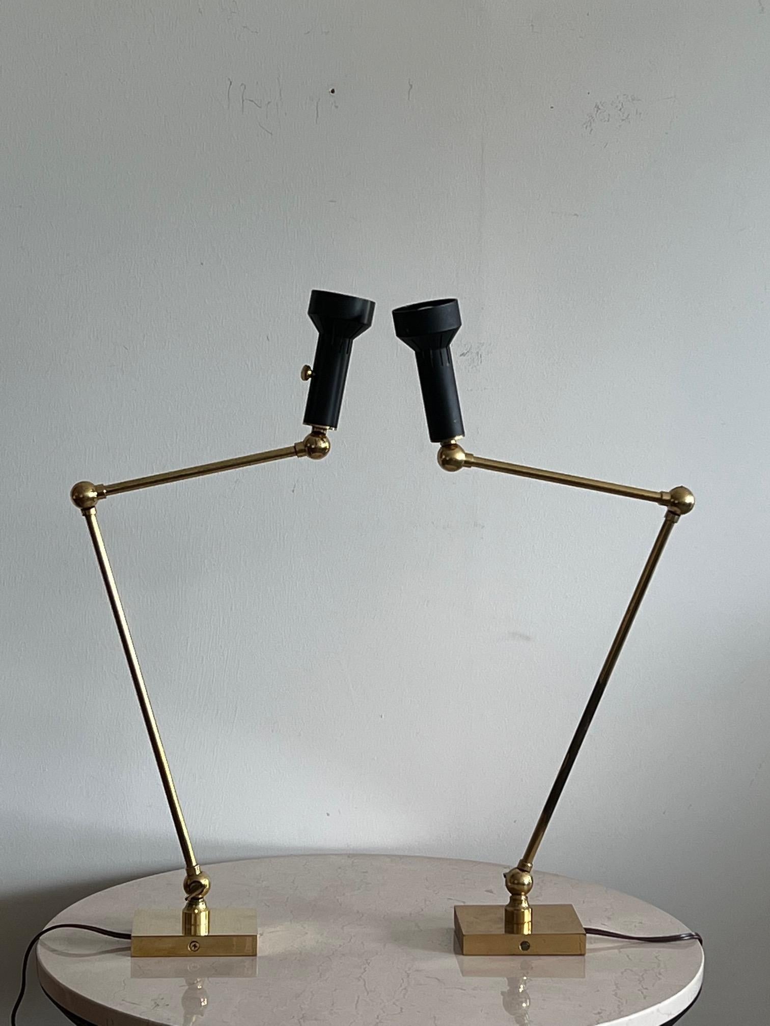 Mid-Century Modern Chapman Articulating Wall/Table Lamps For Sale