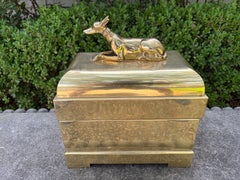 Chapman Brass Box With Whippet Handle