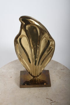 Chapman Brass Leaf Sconce Table Lamp, circa 1970s