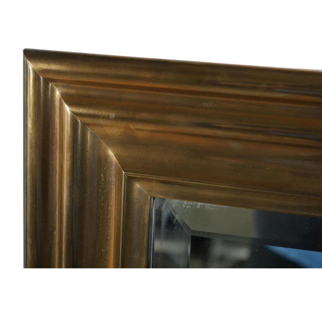 Classic vintage brass mirror. Perfect for an entryway or bedroom. 