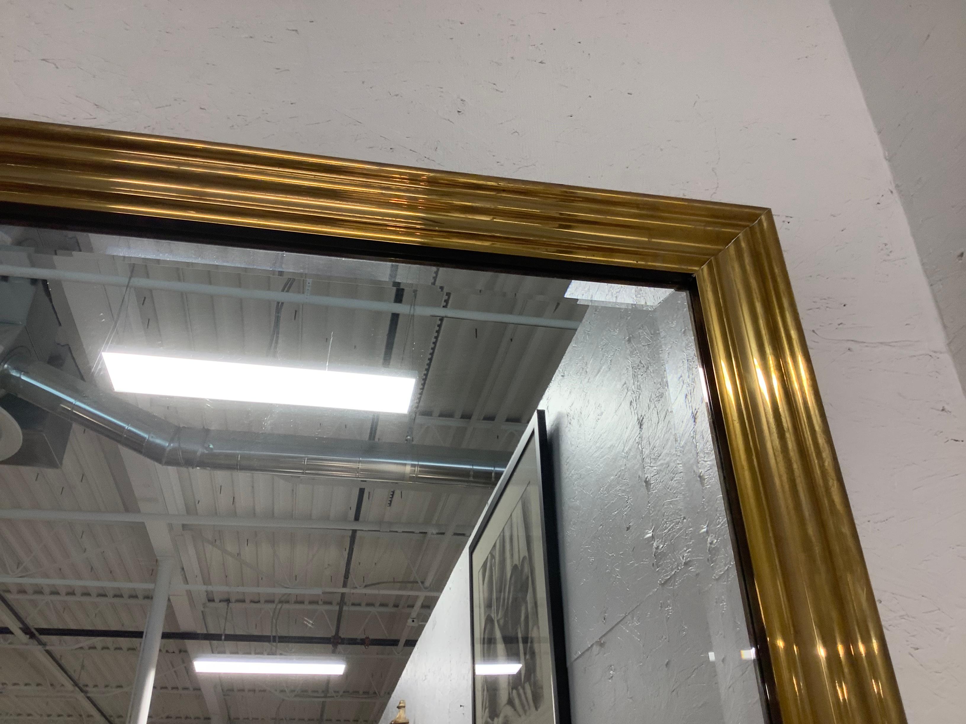 Chapman Brass Mirror In Good Condition In Marietta, GA
