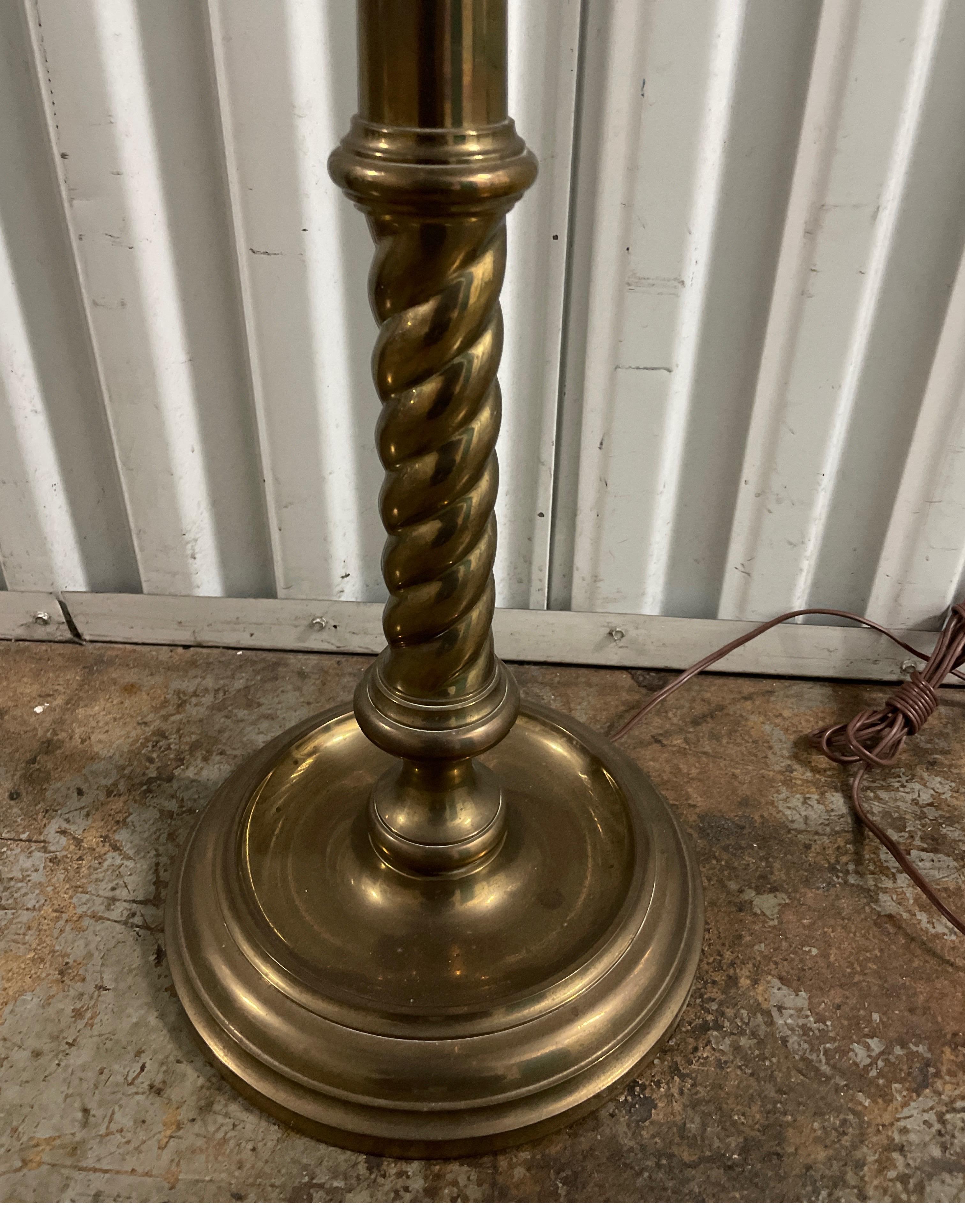 20th Century Chapman Brass & Tole Vintage Floor Lamp