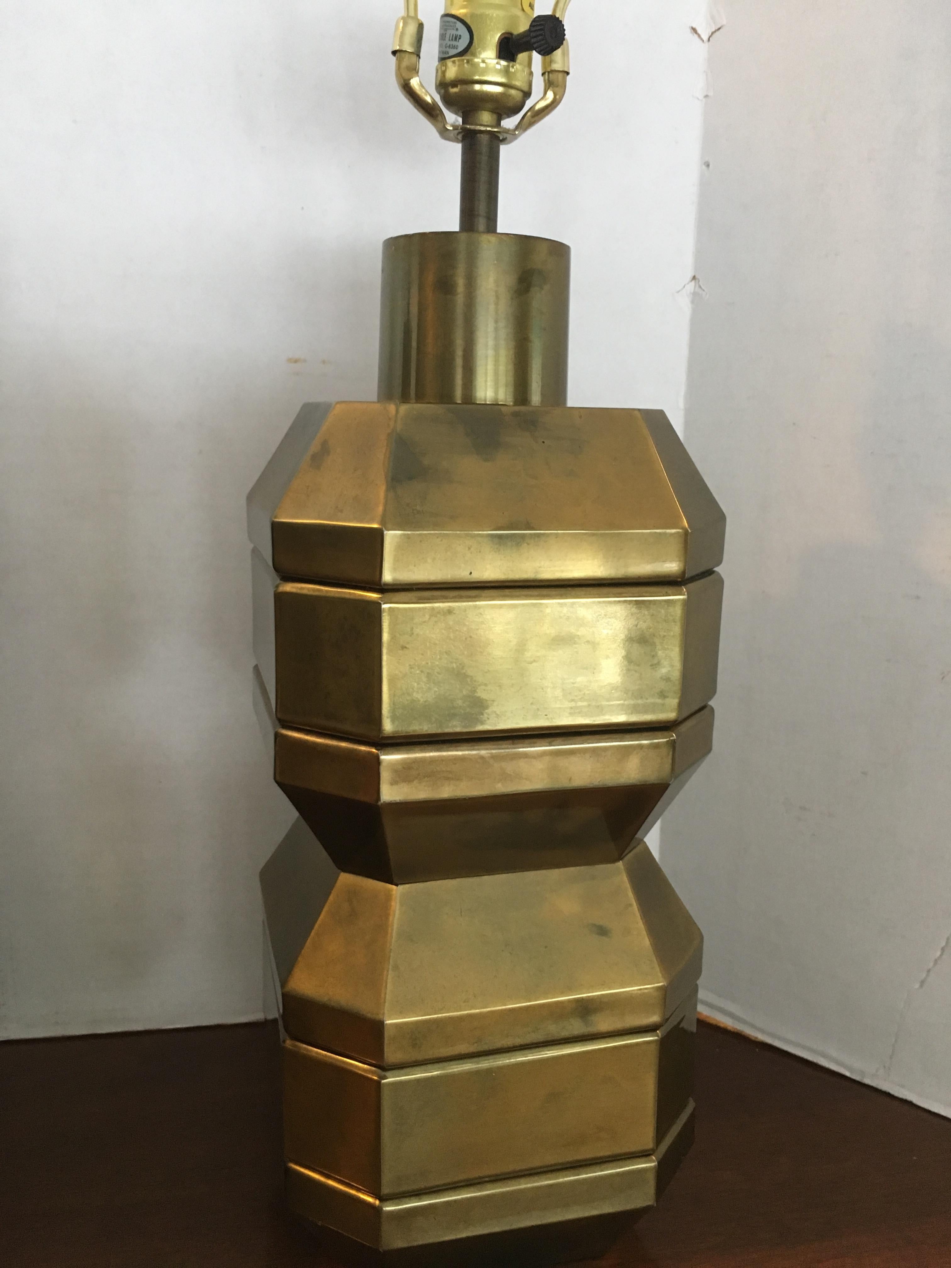 American Chapman Chunky Brass Lamps