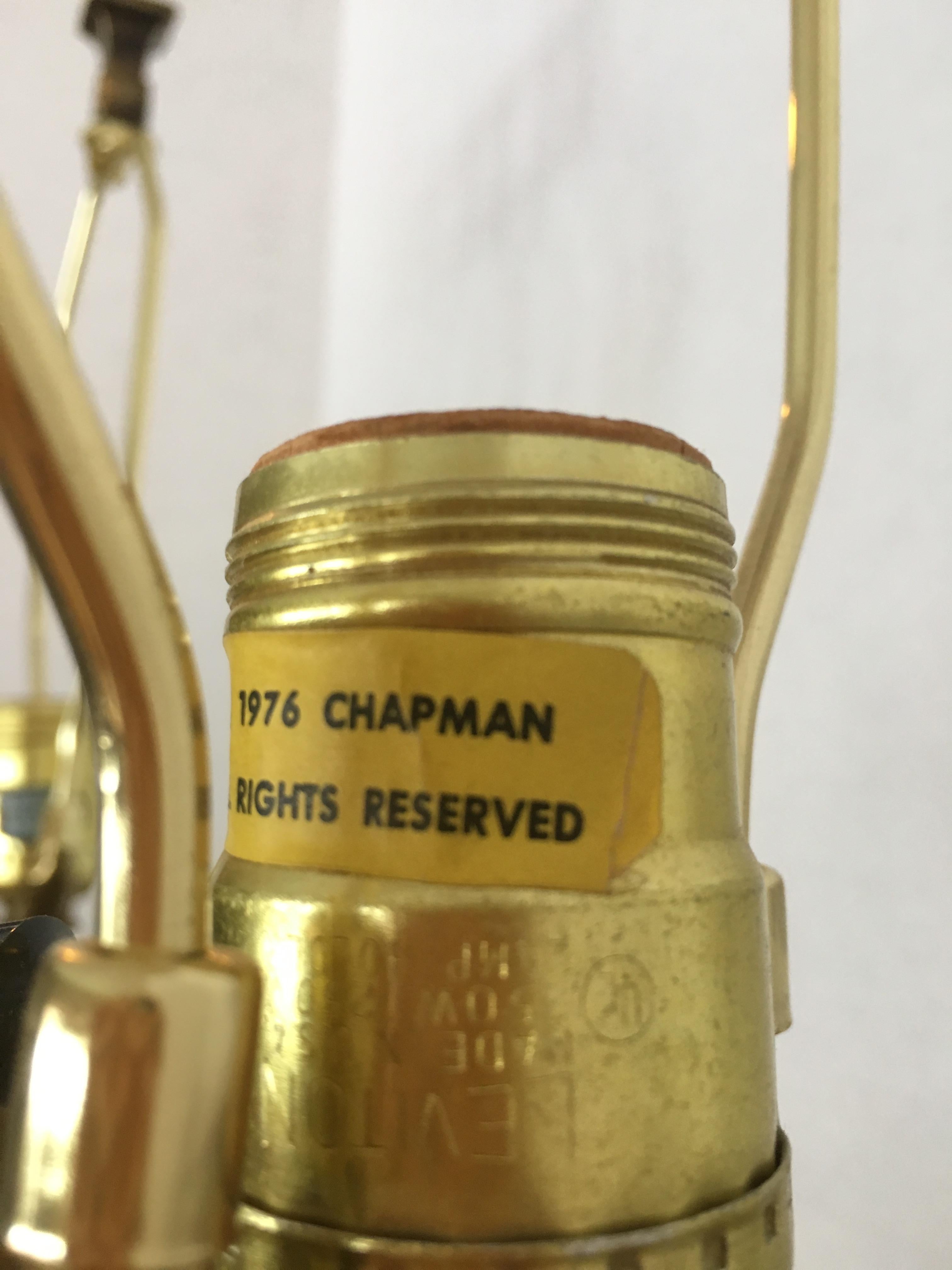 Late 20th Century Chapman Chunky Brass Lamps