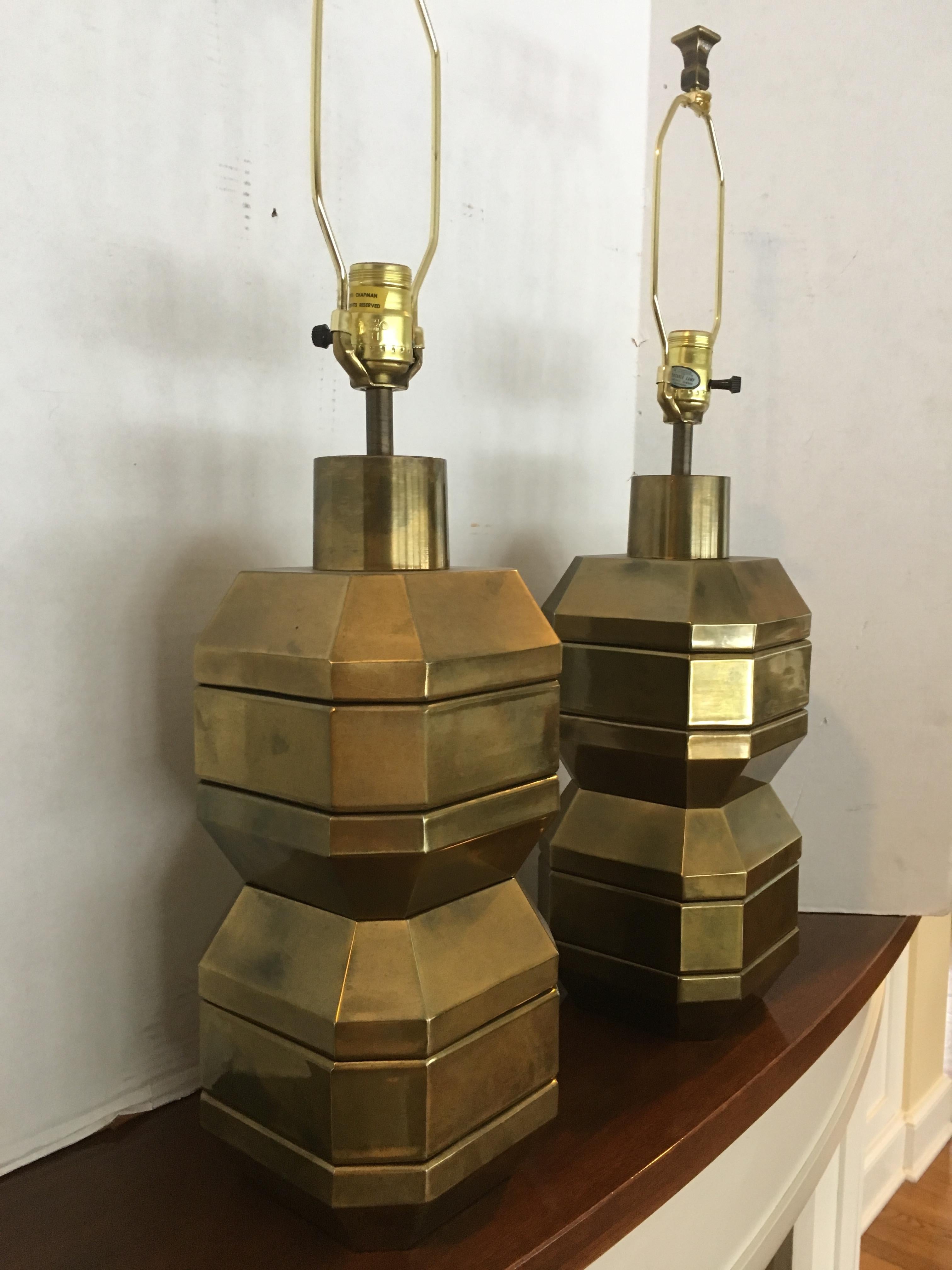 Chapman Chunky Brass Lamps 1