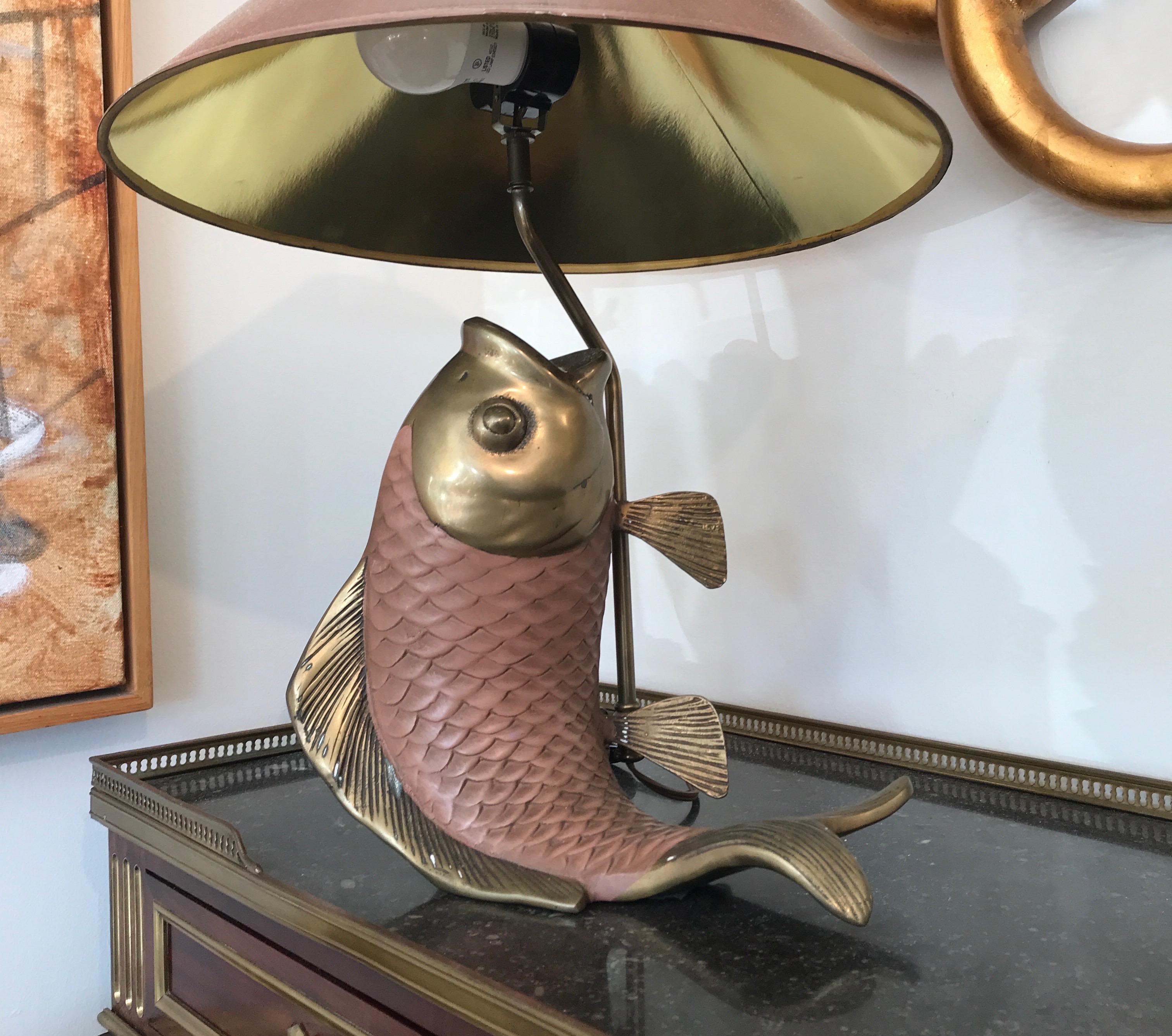 Coy fish table lamp by Chapman.