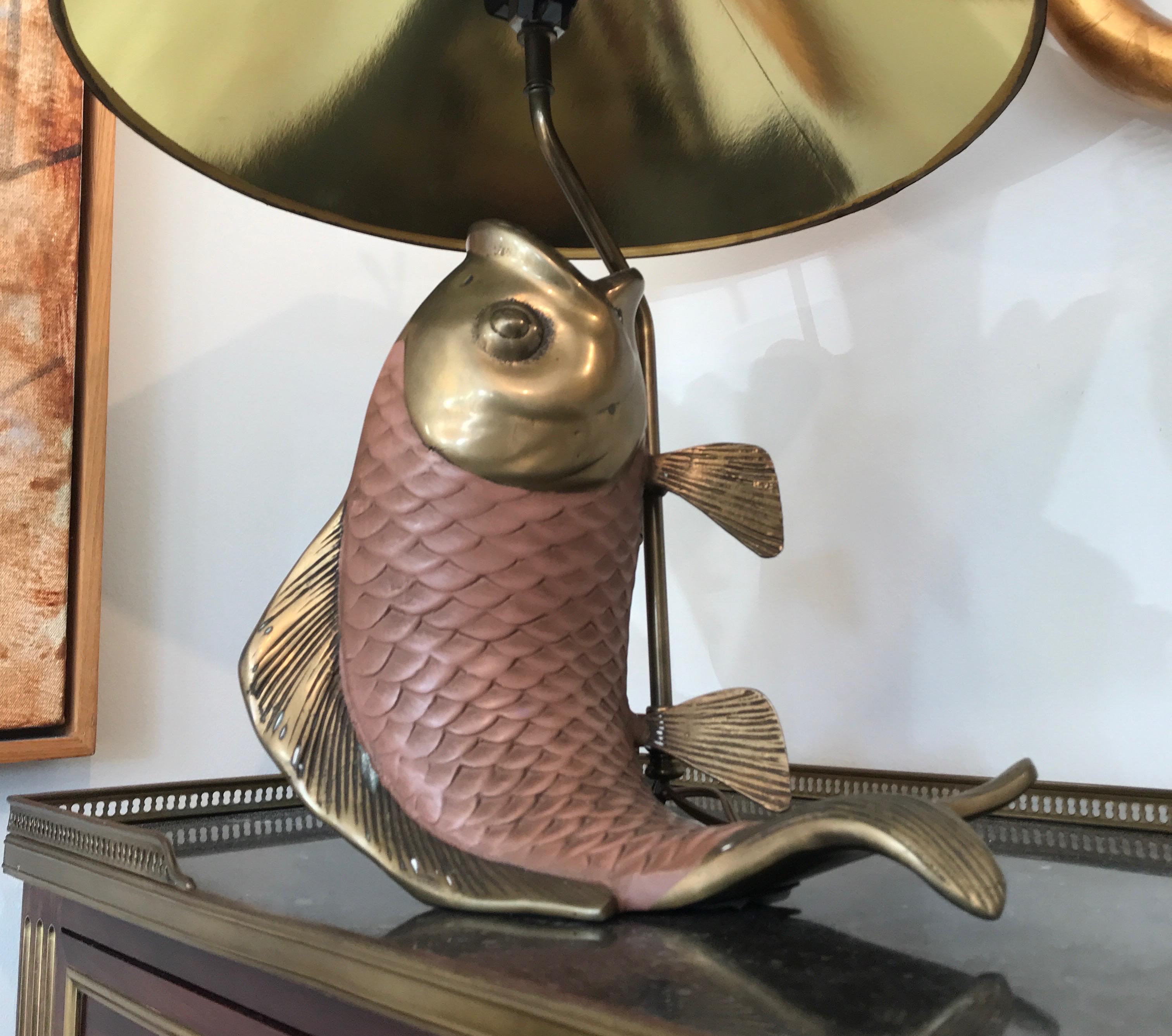 American Chapman Coy Fish Table Lamp
