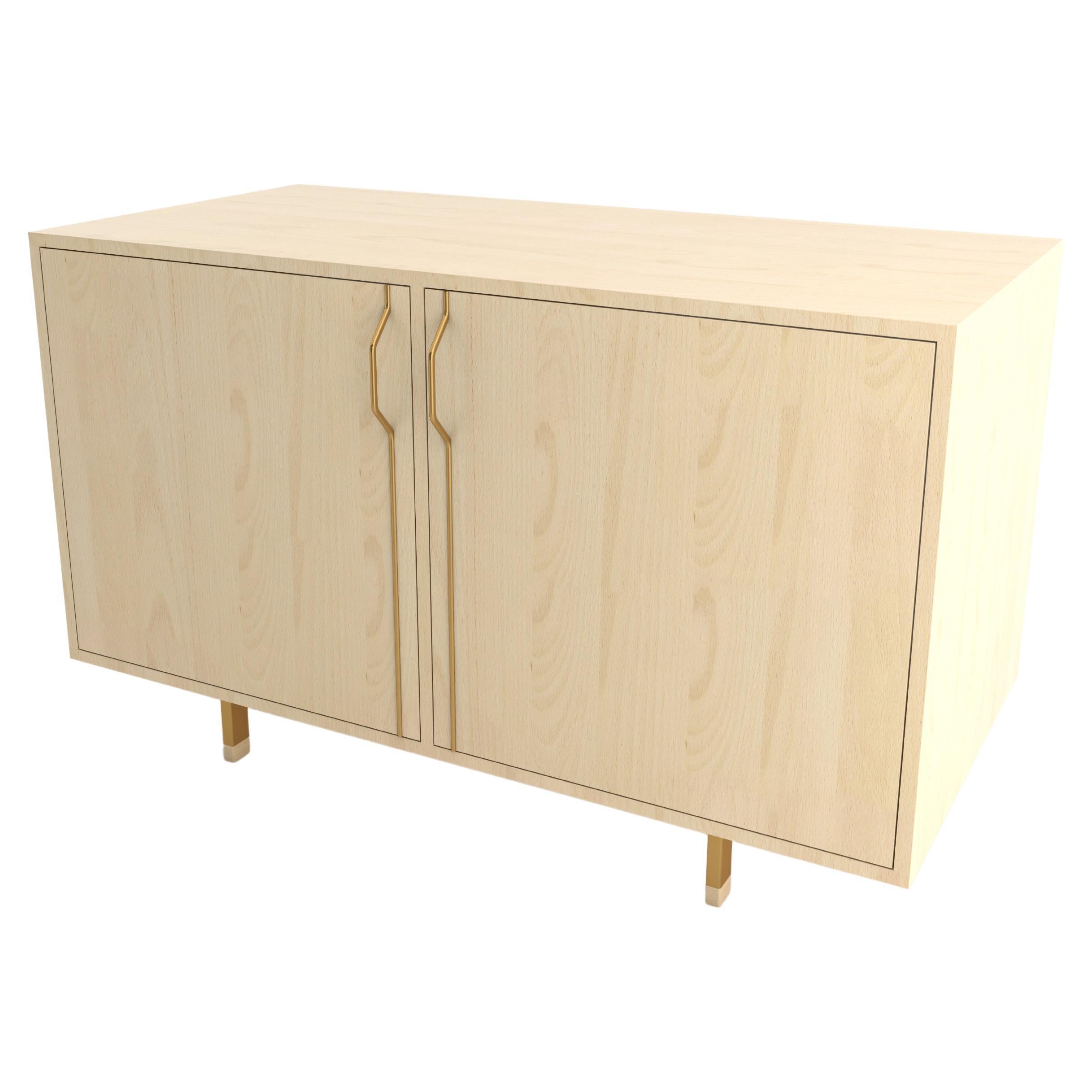 Chapman Double Unit Storage Cabinet Maple Gold For Sale