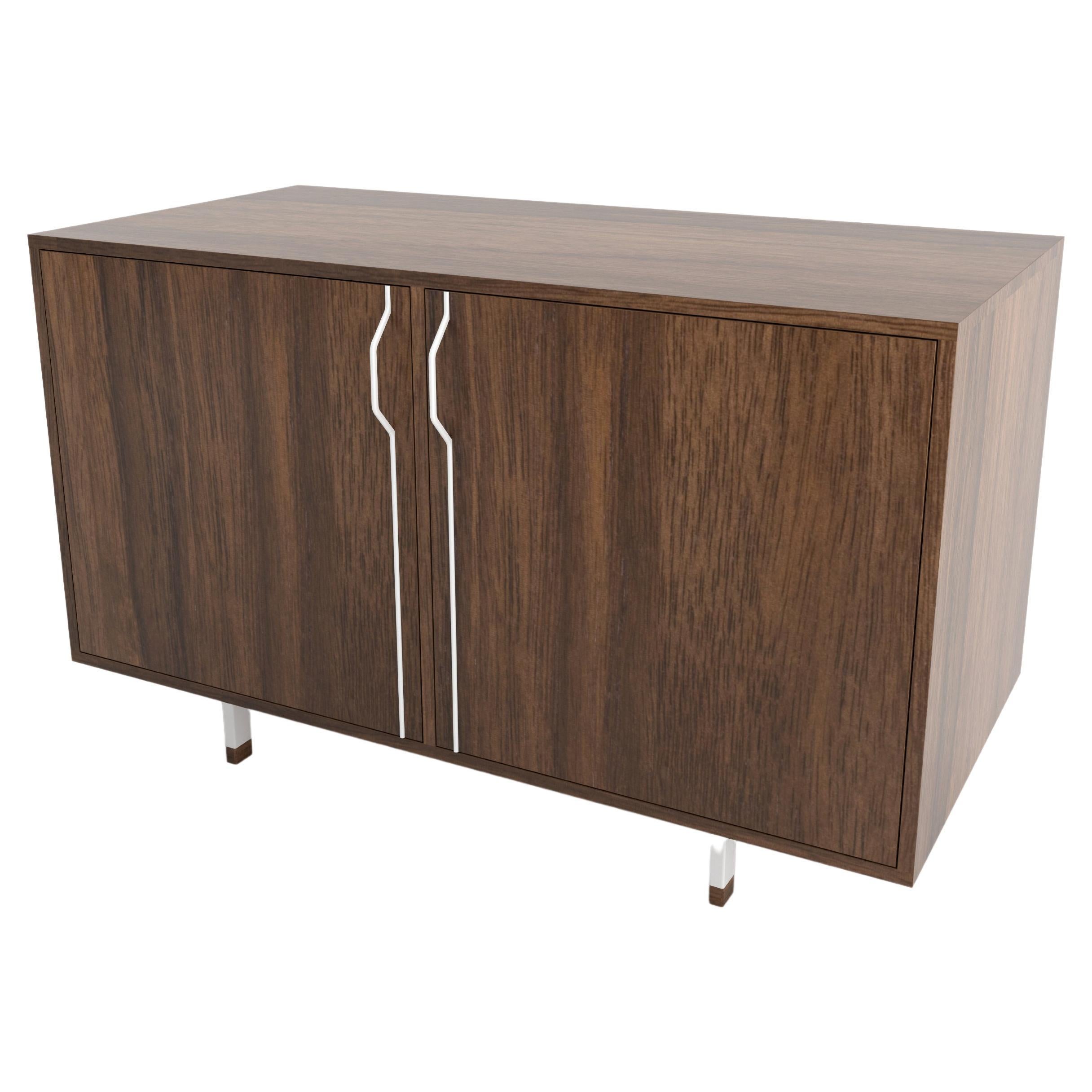 Chapman Double Unit Storage Cabinet Walnut White