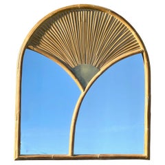 Chapman Faux Bamboo and Brass Wall Mirror