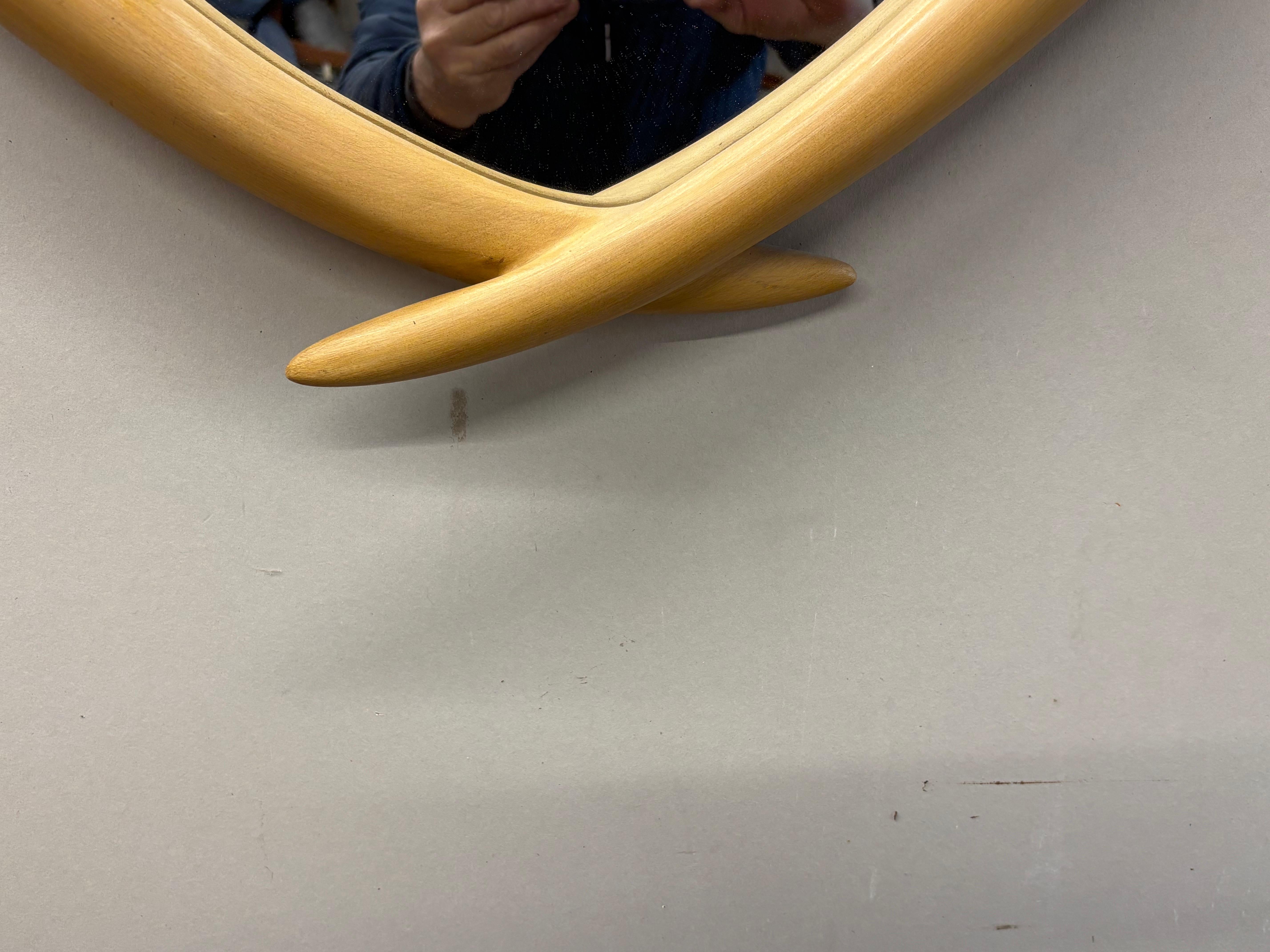 American Chapman Faux Elephant Tusk Mirror For Sale