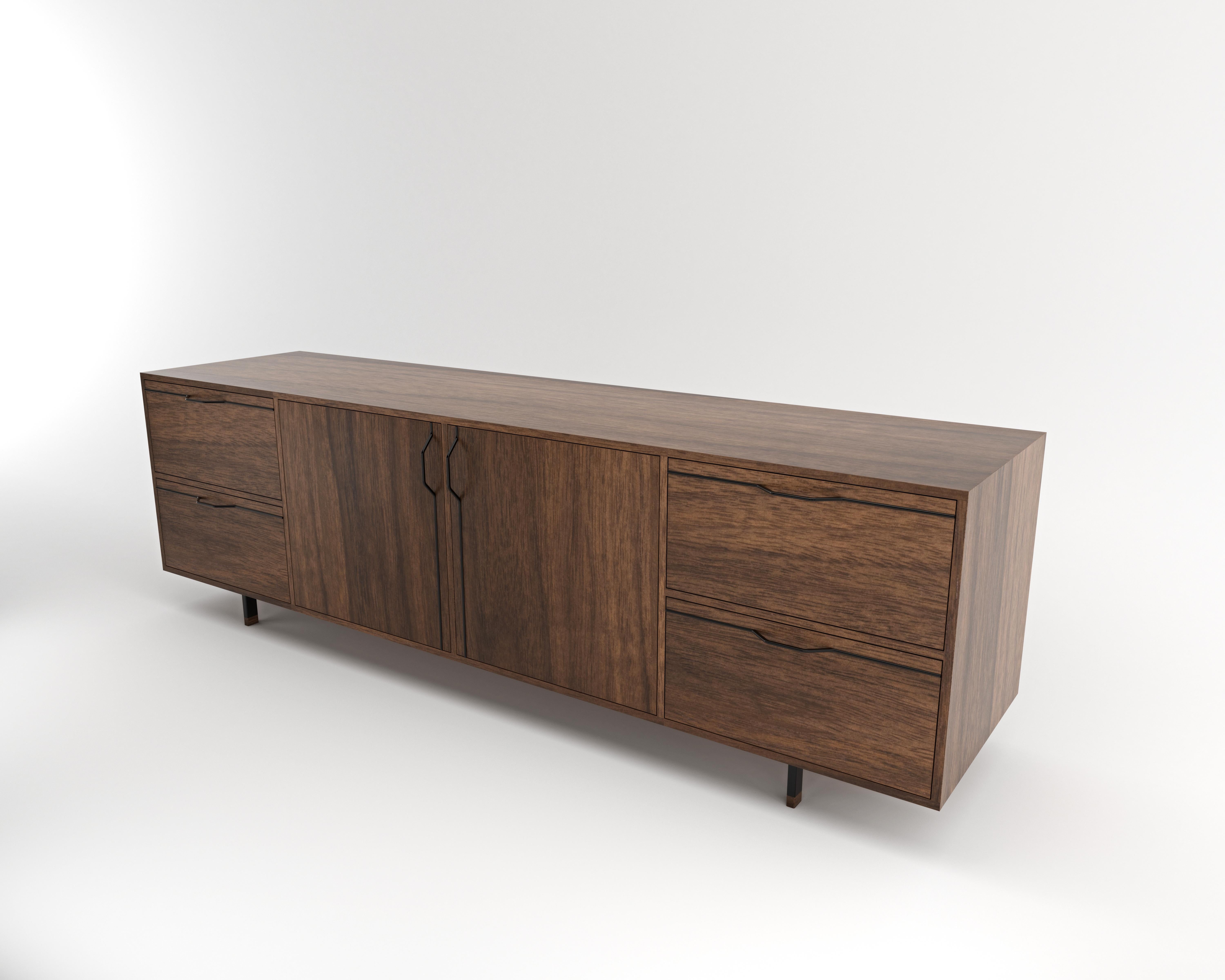 One unit or four? Doors or drawers? Go sexy with black and walnut or keep it light and fun with maple and pink? The chapman credenza allows you the freedom to choose exactly what suits the needs of your space without sacrificing your personal style.