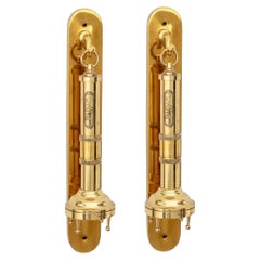 Chapman Mid-Century Modern Brass Flashlights, Pair