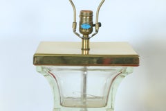Chapman Pair of Brass & Glass Accent Table Lamps