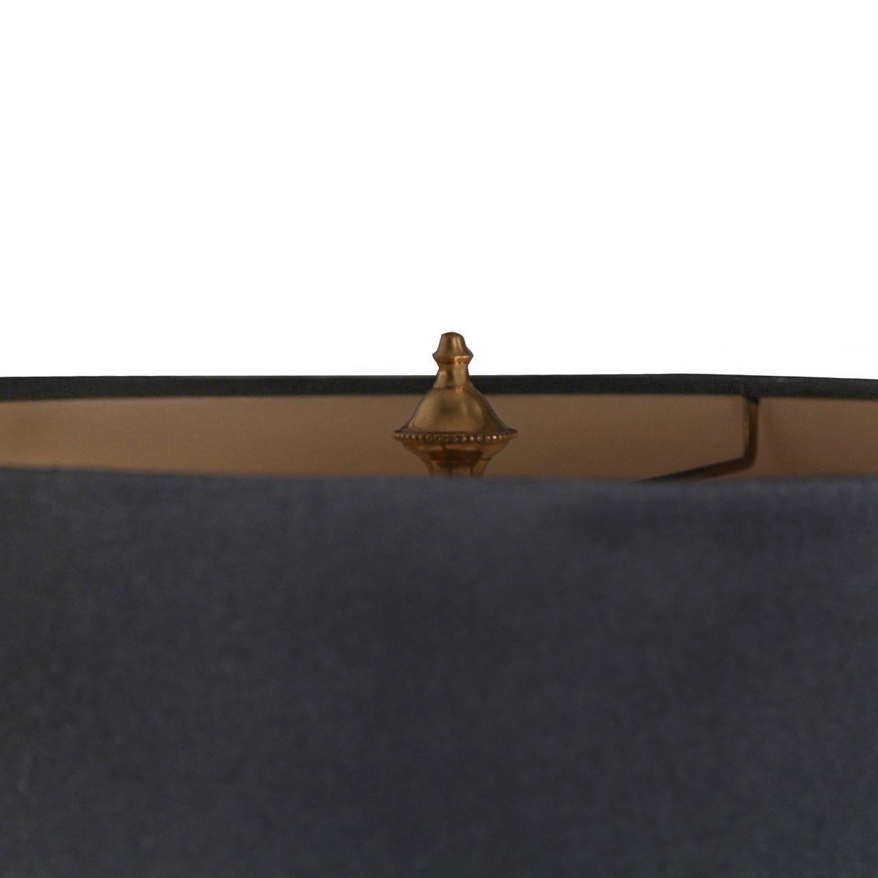 Metal Chapman Ribbed Brass Table Lamp & Shade