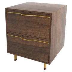 Chapman Single Unit Storage, Nightstand Walnut Mustard