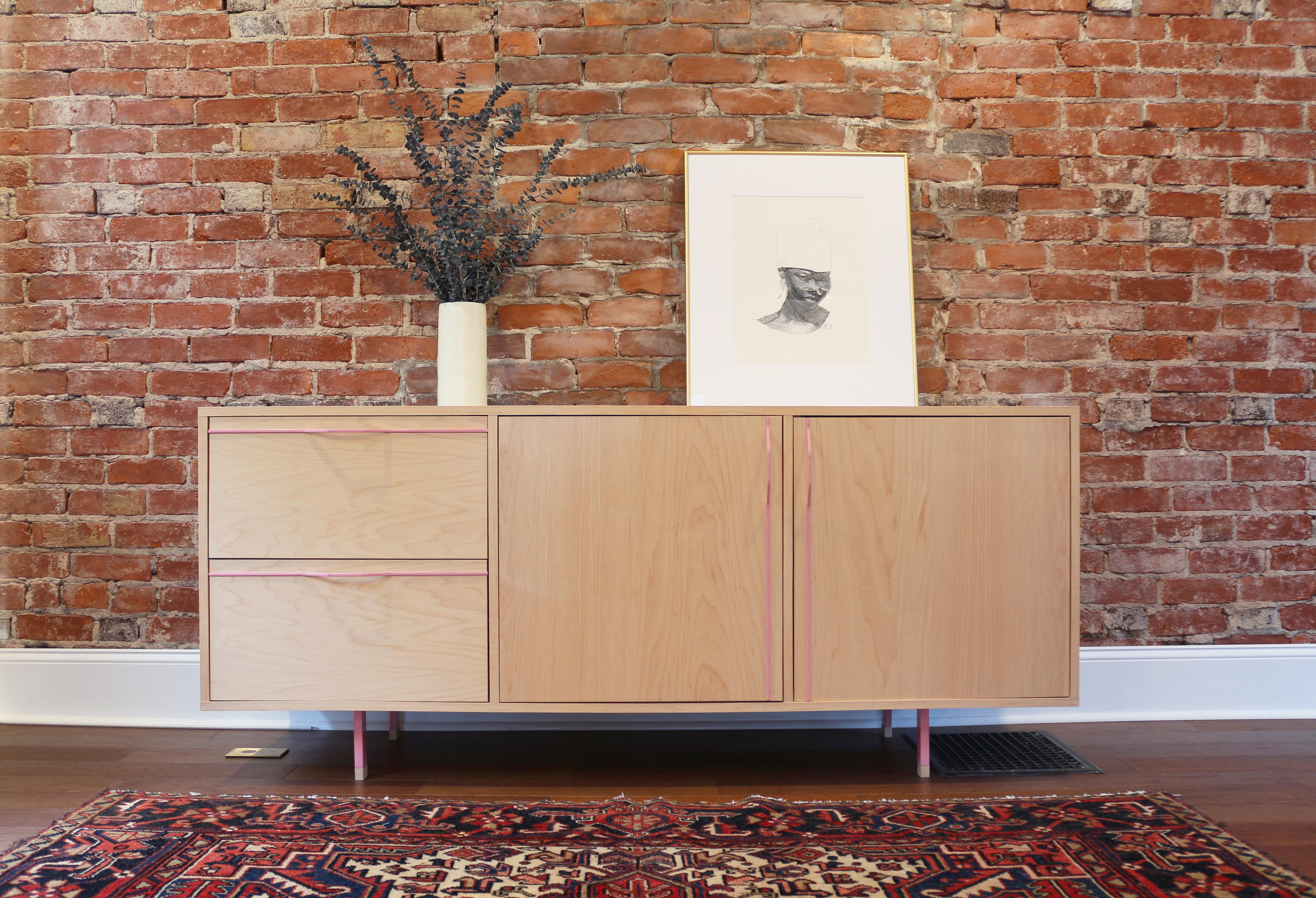 One unit or four? Doors or drawers? Go sexy with black and walnut or keep it light and fun with maple and pink? The chapman credenza allows you the freedom to choose exactly what suits the needs of your space without sacrificing your personal style.