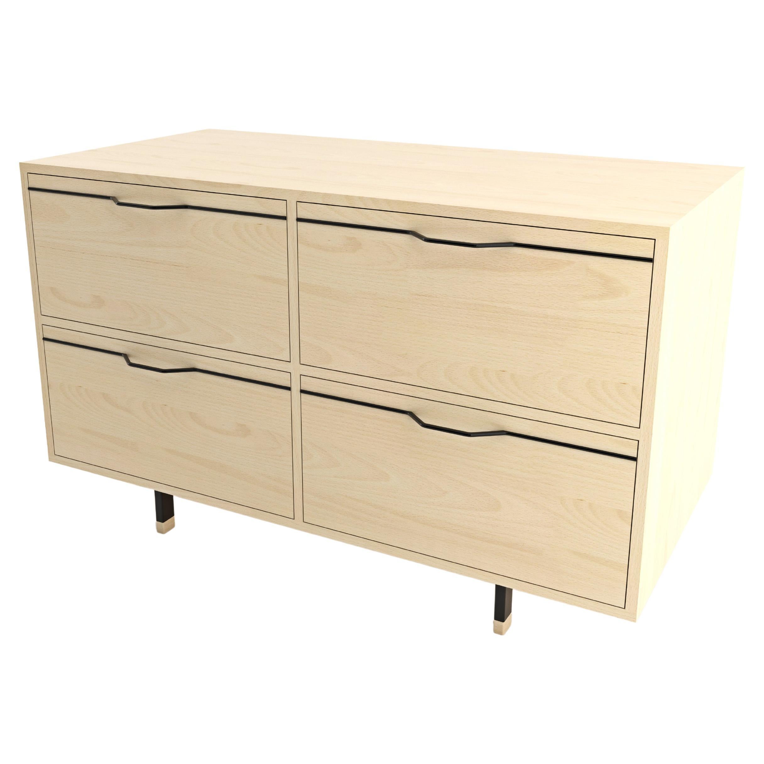 Chapman Small Storage Dresser Cabinet Maple Black For Sale